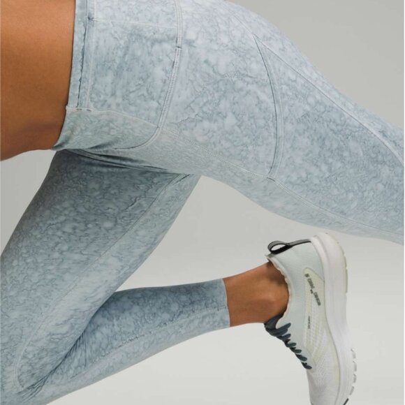Lululemon Fast and Free Tight 25" *Nulux City Grit White Blue Fog - Picture 2 of 14